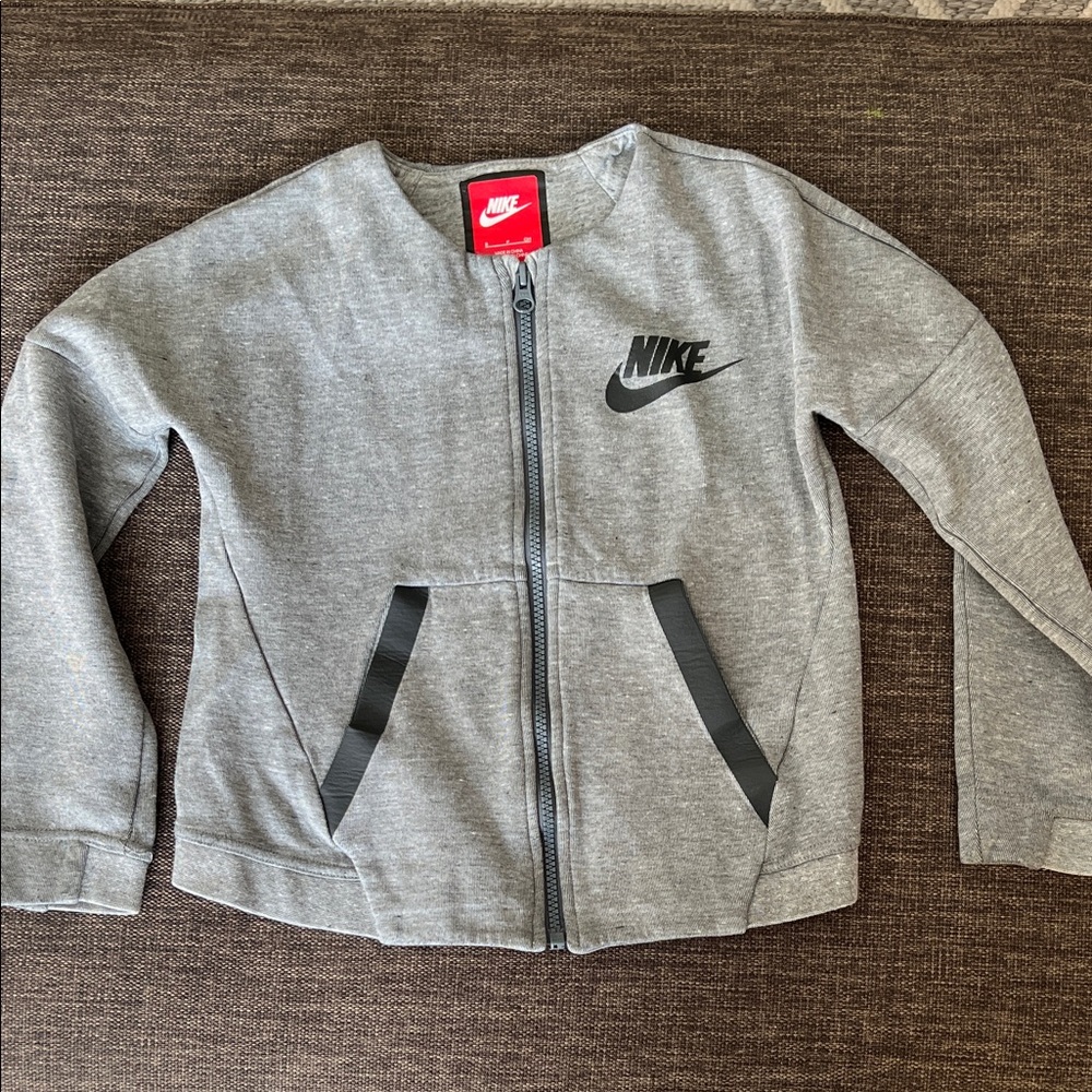 Nike Heather Gray Full-Zip Jacket